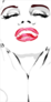 Beautiful Woman With Red Lips Like Marilyn Monroe Sticker