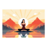 Beautiful Yoga Illustration Sticker