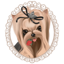 Beautiful Yorkie Portrait Sticker