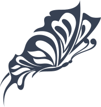 Beautifully Detailed Butterfly Flying Sticker