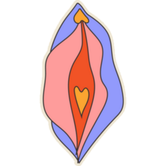  Beauty Female Reproductive System Sticker
