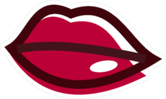 Beauty Lips Logo Sticker