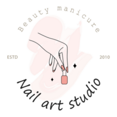 Beauty Manicure Nail Art Studio Logo Sticker