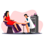 Beauty Salon Scene Professional Pedicure Sticker