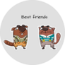 Beaver Best Friends Sticker