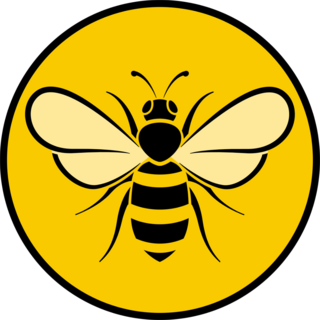 Bee Circle Icon Sticker