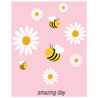Bee Daisy Amazing Day Sticker