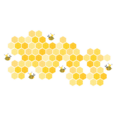 Bee Hive, Abstract Honeycombs Sticker