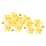 Bee Hive, Abstract Honeycombs Sticker