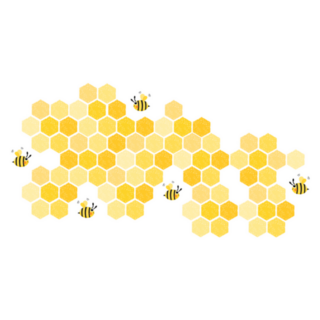 Bee Hive, Abstract Honeycombs Sticker