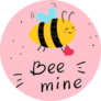 Bee Mine Greeting Card With Heart Sticker