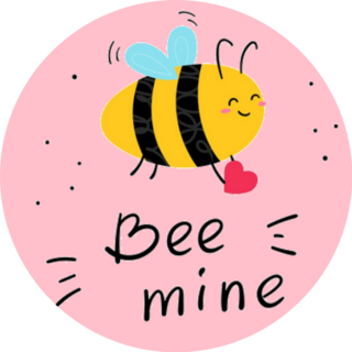 Bee Mine Greeting Card With Heart Sticker