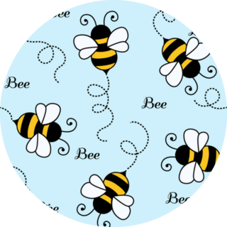 Bee Pattern Background Blue Sticker