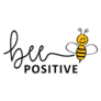 Bee Positive Optimistic Bee Lettering Sticker