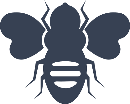 Bee With Big Wings Sticker