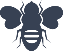 Bee With Big Wings Sticker
