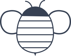 Bee With Thin Stripes Sticker
