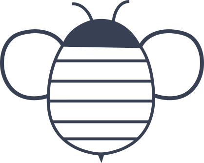 Bee With Thin Stripes Sticker