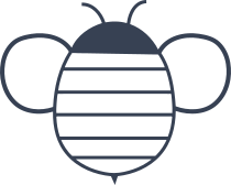 Bee With Thin Stripes Sticker