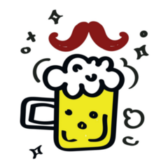 Beer And A Mustache Sticker