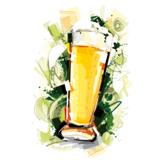 Beer Glass Art Sticker