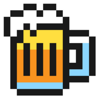 Beer Icon In Pixel Art Sticker