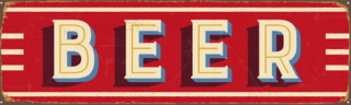 Beer Metal Sign Sticker
