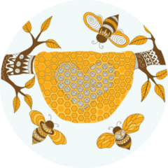 Bees Flying Around The Hive Sweetheart Sticker