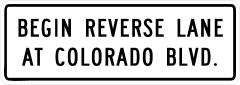 Begin Reverse Lane At Colorado Blvd Sticker