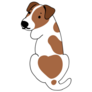Behind Jack Russel Sticker