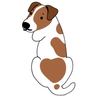 Behind Jack Russel Sticker
