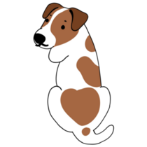 Behind Jack Russel Sticker