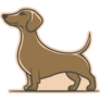 Beige Dachshund Sticker
