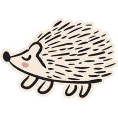 Beige Hedgehog Sticker
