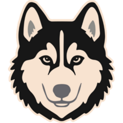 Beige Husky Sticker