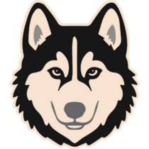 Beige Husky Sticker