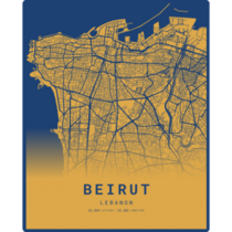 Beirut Blue & Yellow Sticker