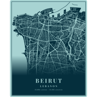 Beirut City Map Sticker