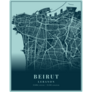 Beirut City Map Sticker