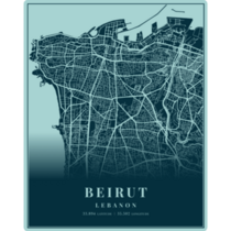 Beirut City Map Sticker