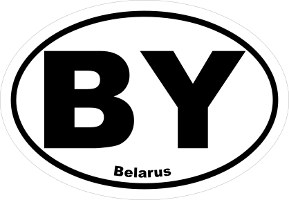 Belarus By Oval Sticker