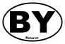 Belarus By Oval Sticker