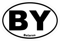 Belarus By Oval Sticker