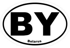Belarus By Oval Sticker