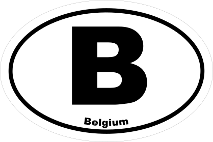 Belgium B Oval Sticker