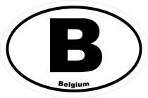 Belgium B Oval Sticker