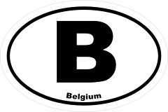 Belgium B Oval Sticker