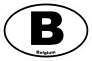 Belgium B Oval Sticker