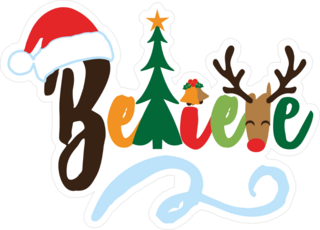 Believe - Christmas Elements Sticker