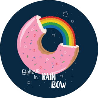 Believe In Rainbow Donut Sticker 